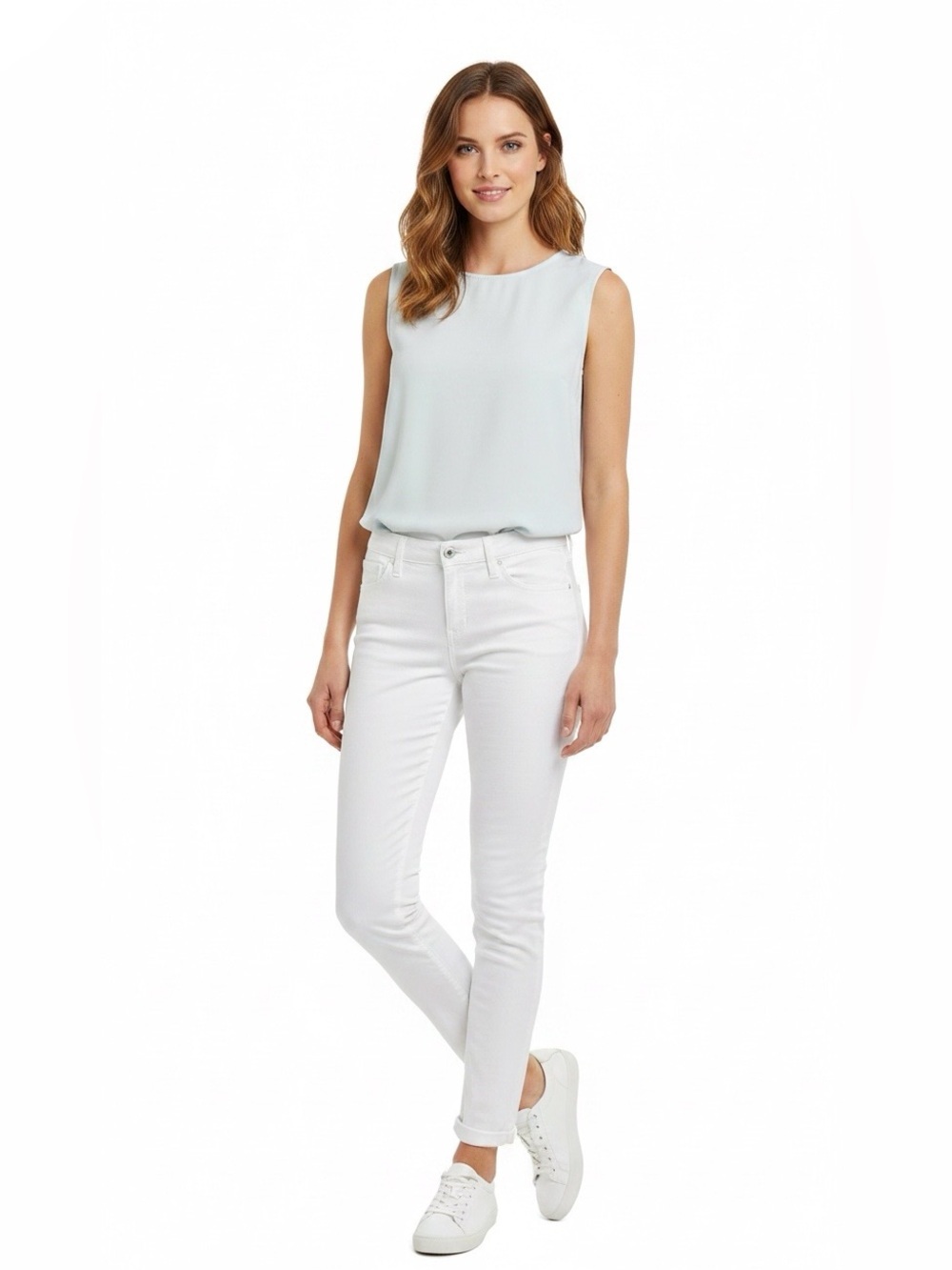 Joe's Jeans Women's Mid-Rise Skinny White Denim 28